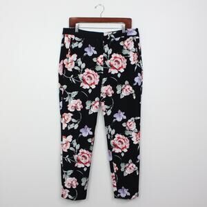 Adrianna Papell Pants Women's Size 12 Floral Print Kate